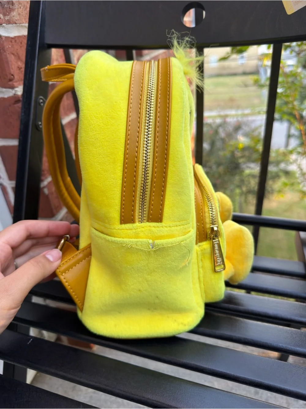 Yellow Tweety Character Plush Kids Backpack